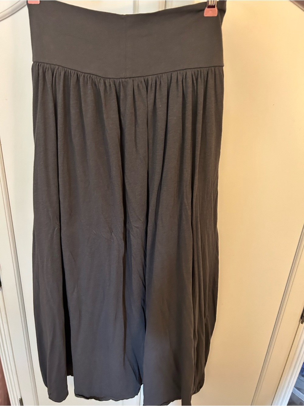 Garnet Hill Charcoal Maxi Skirt